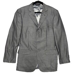 Elegante‎ Gentiluomo Jacket Gray Pinstripe Men Suit Coat Italy Collezione 40L